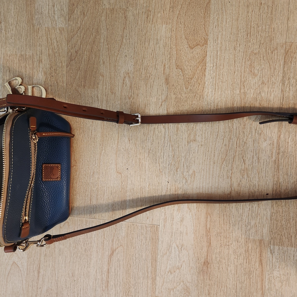 Dooney & Bourke Navy Pebble Leather Crossbody Bag - Picture 6 of 7